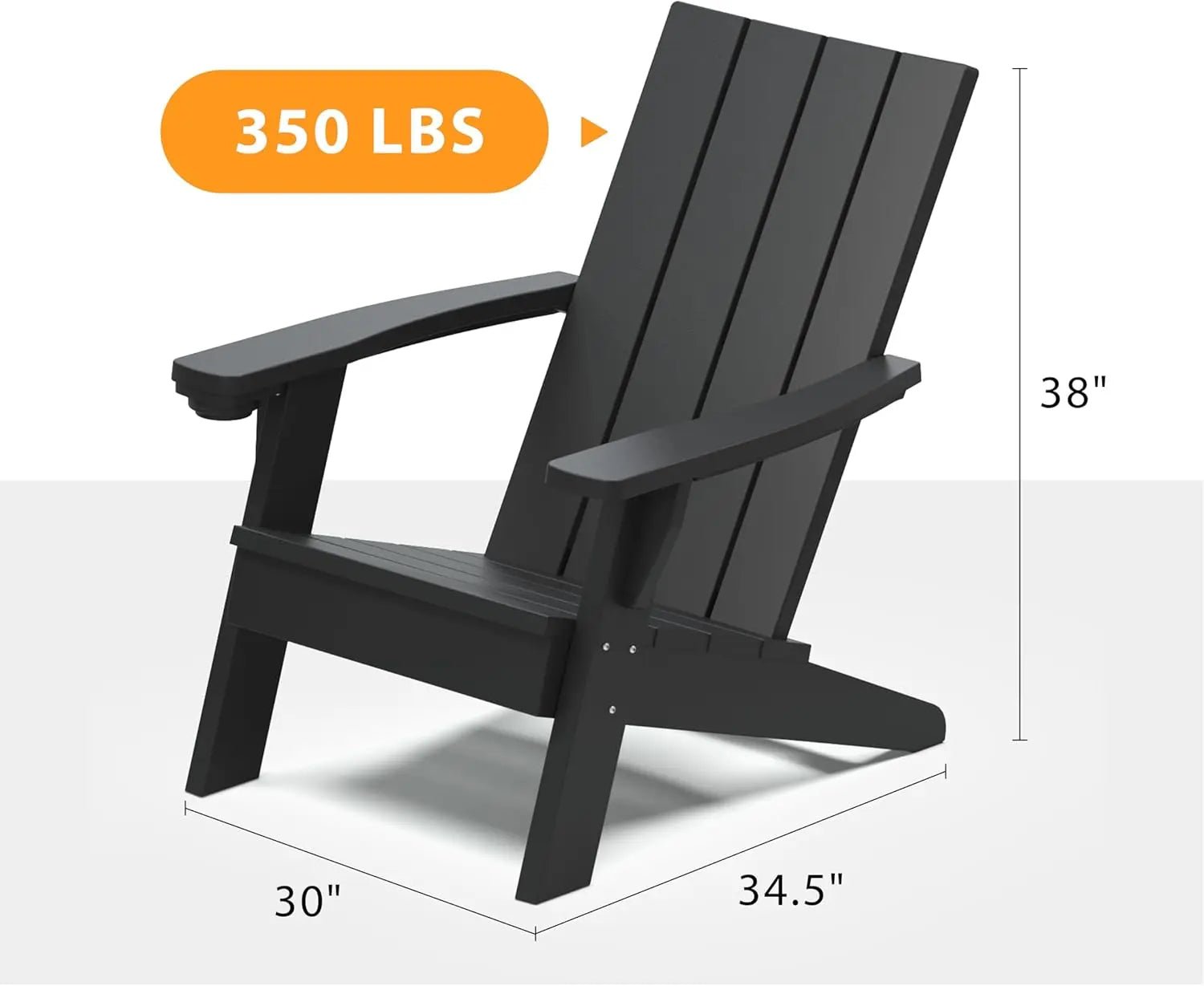 Adirondack Chair – Oversized, Weather-Resistant HDPE for Outdoor Patio & Garden - silverfoxgoods