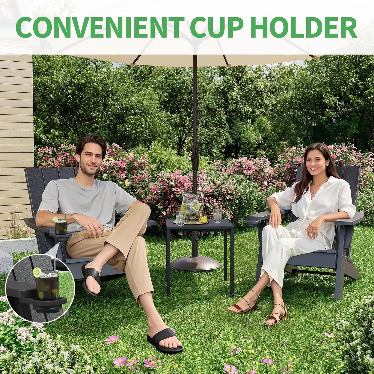 Adirondack Chair – Oversized, Weather-Resistant HDPE for Outdoor Patio & Garden - silverfoxgoods