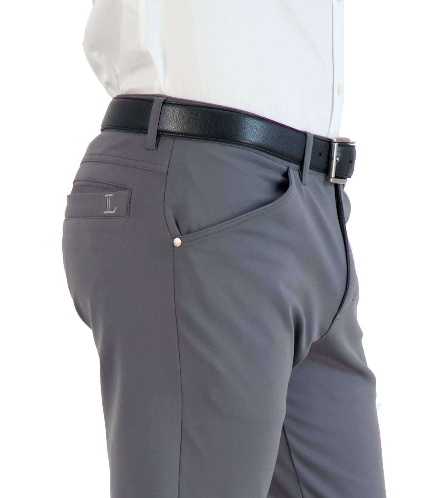 All Day, Everyday Super - Stretch Men's Pants - Business Casual - Grey - Performance Collection - silverfoxgoods