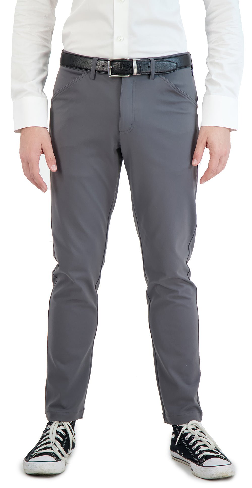 All Day, Everyday Super - Stretch Men's Pants - Business Casual - Grey - Performance Collection - silverfoxgoods
