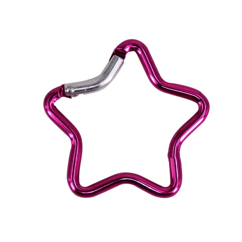 Star Shaped Aluminum Carabiner Keychain for Outdoor Adventures - silverfoxgoods