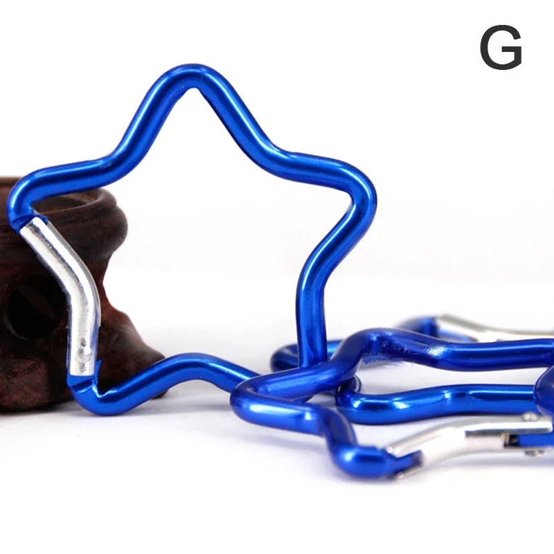 Star Shaped Aluminum Carabiner Keychain for Outdoor Adventures - silverfoxgoods