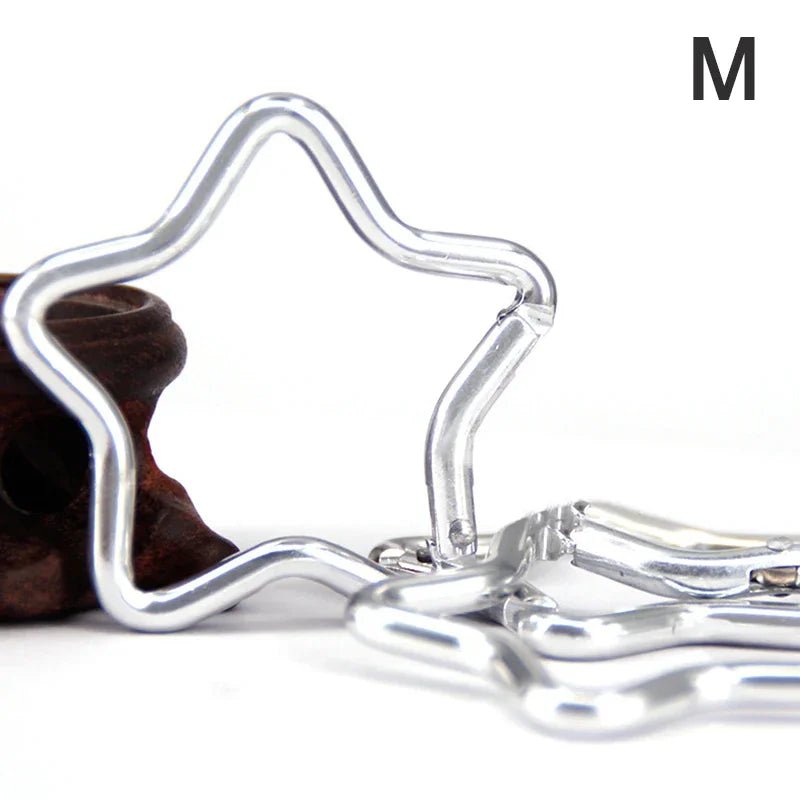 Star Shaped Aluminum Carabiner Keychain for Outdoor Adventures - silverfoxgoods