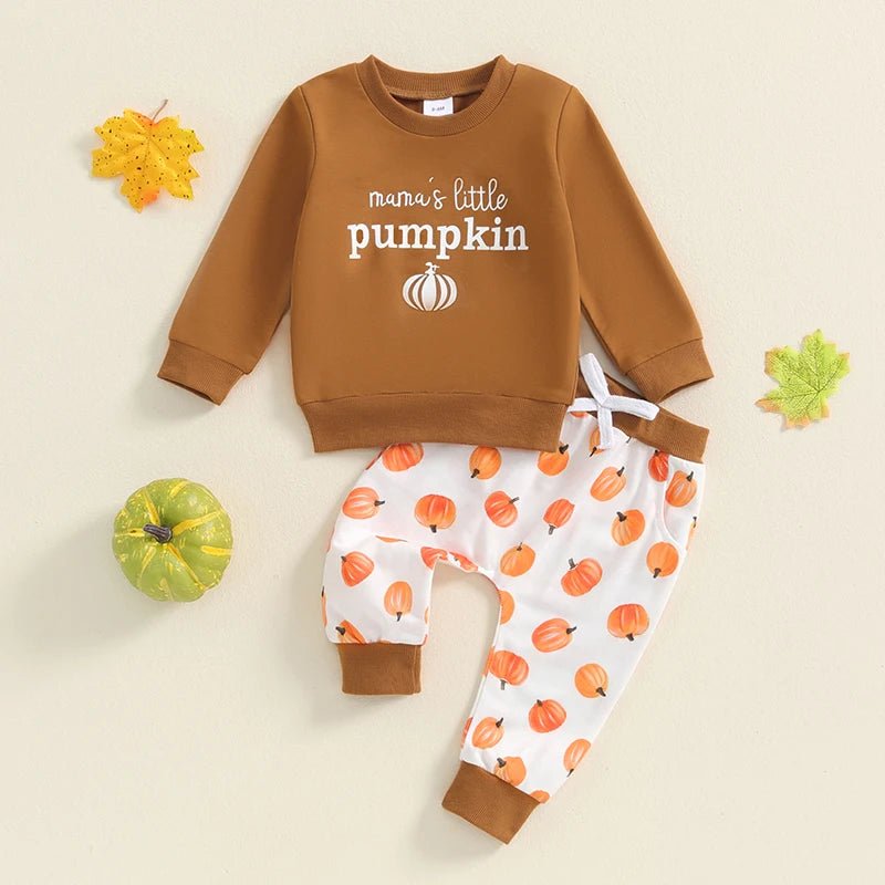 Baby/Toddler Long Sleeve Pumpkin 2 - Piece Outfit - silverfoxgoods