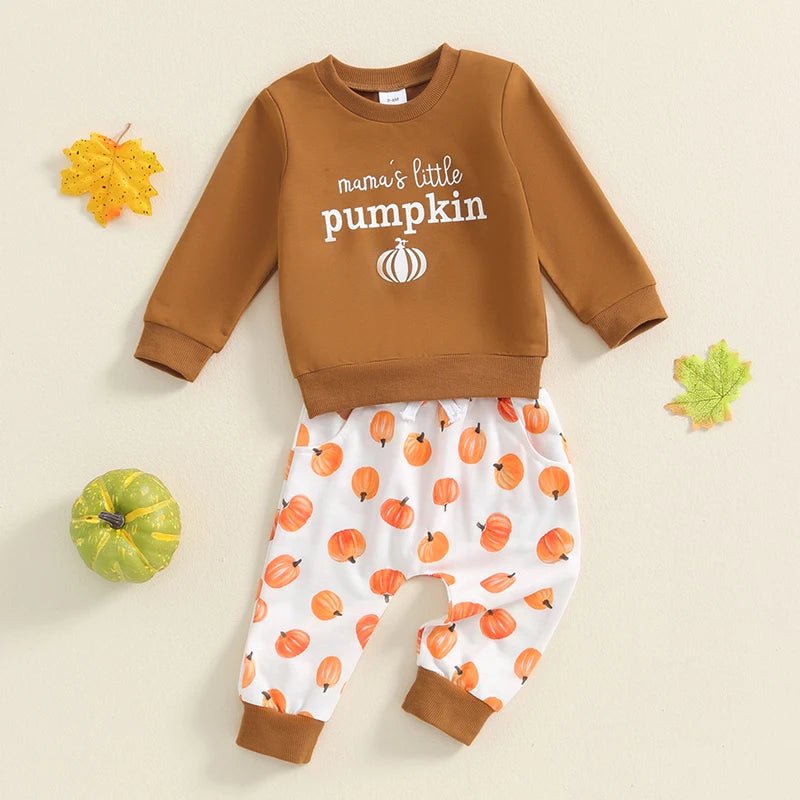 Baby/Toddler Long Sleeve Pumpkin 2 - Piece Outfit - silverfoxgoods