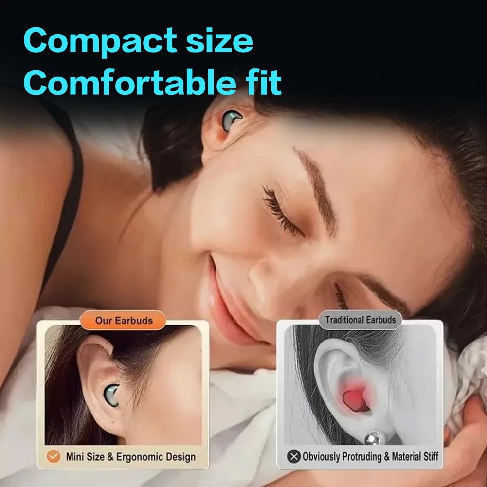 5.3 Stereo Headphones with Charging Case - Bluetooth Sleep Earphones - silverfoxgoods