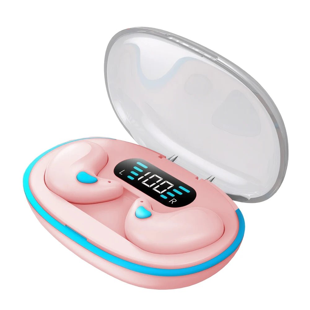 5.3 Stereo Headphones with Charging Case - Bluetooth Sleep Earphones - silverfoxgoods