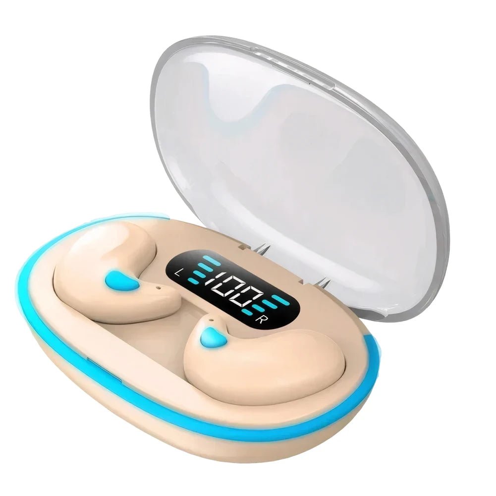 5.3 Stereo Headphones with Charging Case - Bluetooth Sleep Earphones - silverfoxgoods