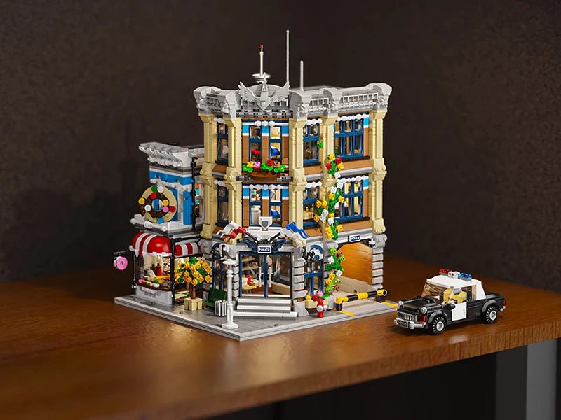 3200PCS Brick Town Police Station Modular Buildings Gift - silverfoxgoods