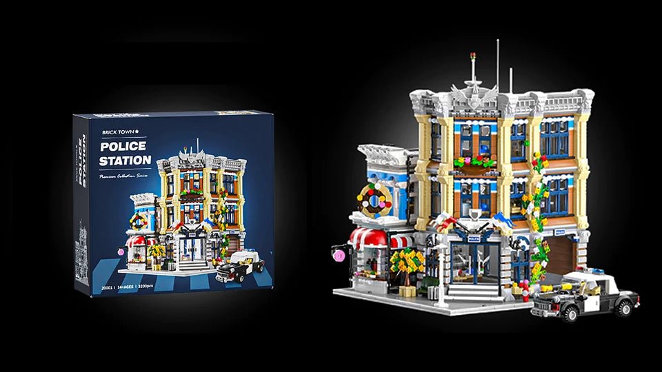 3200PCS Brick Town Police Station Modular Buildings Gift - silverfoxgoods