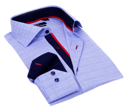 Button - Up Shirt // - Tailored Fit - contrast trimming - final sale - silverfoxgoods