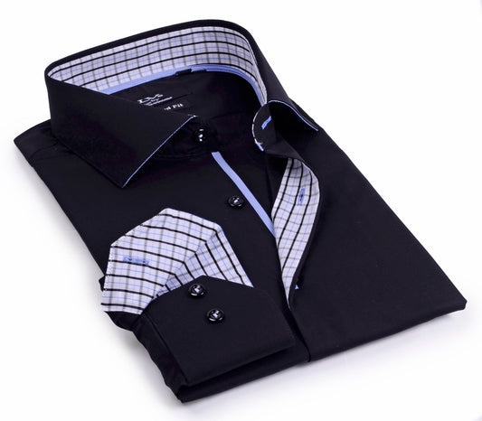 Button - Up Shirt // - Tailored Fit - contrast trimming - final sale - silverfoxgoods