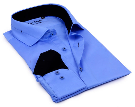 Button - Up Shirt // - Tailored Fit - contrast trimming - final sale - silverfoxgoods