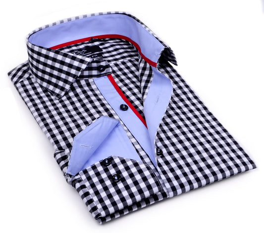 Button - Up Shirt // - Tailored Fit - contrast trimming - final sale - silverfoxgoods