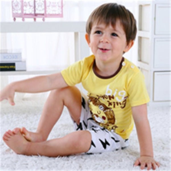 Cartoon Clothing Baby Boy/Girl Summer Clothes T-shirt Casual Clothing Sets - silverfoxgoods