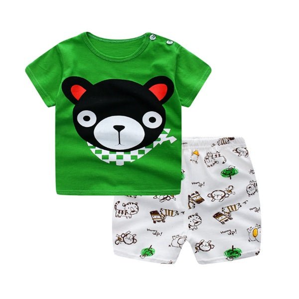 Cartoon Clothing Baby Boy/Girl Summer Clothes T-shirt Casual Clothing Sets - silverfoxgoods