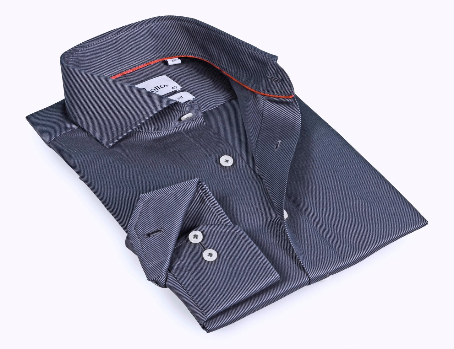 Charcoal Shirt // Dual cuffs// contemporary fit - Final Sale - silverfoxgoods