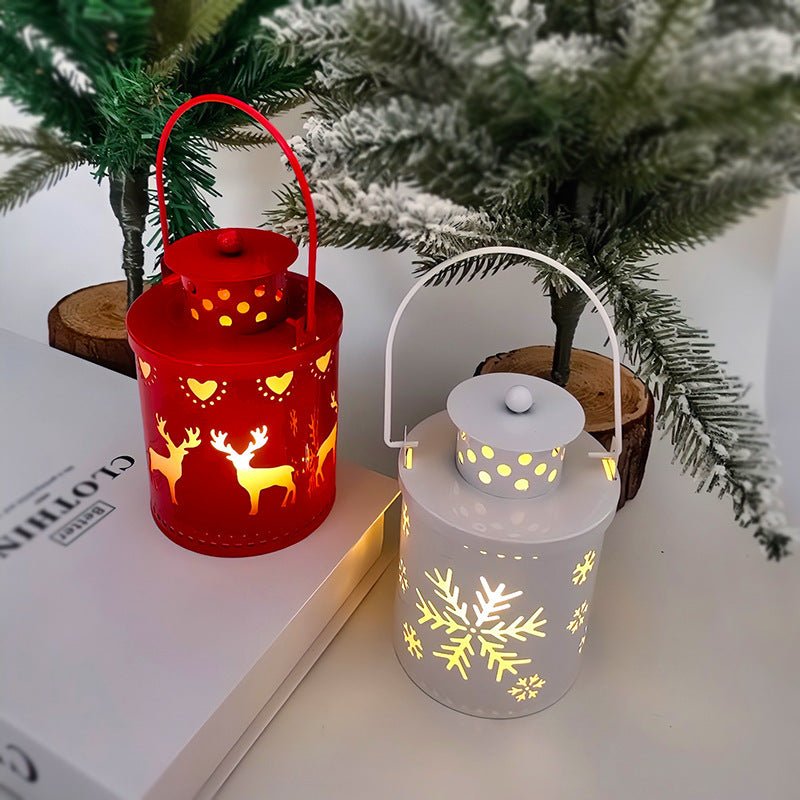 Christmas Candle Lights LED Small Lanterns Wind Lights Electronic Candles Nordic Style Creative Holiday Decoration Decorations - silverfoxgoods