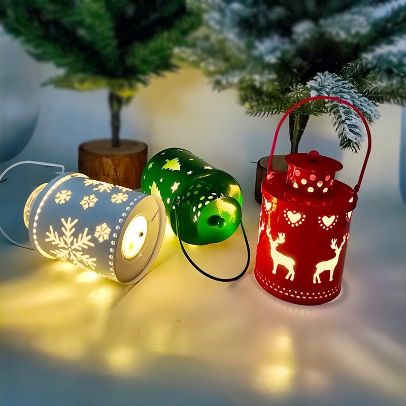 Christmas Candle Lights LED Small Lanterns Wind Lights Electronic Candles Nordic Style Creative Holiday Decoration Decorations - silverfoxgoods