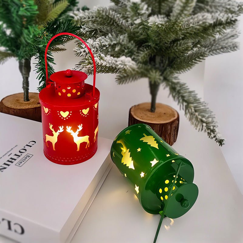 Christmas Candle Lights LED Small Lanterns Wind Lights Electronic Candles Nordic Style Creative Holiday Decoration Decorations - silverfoxgoods