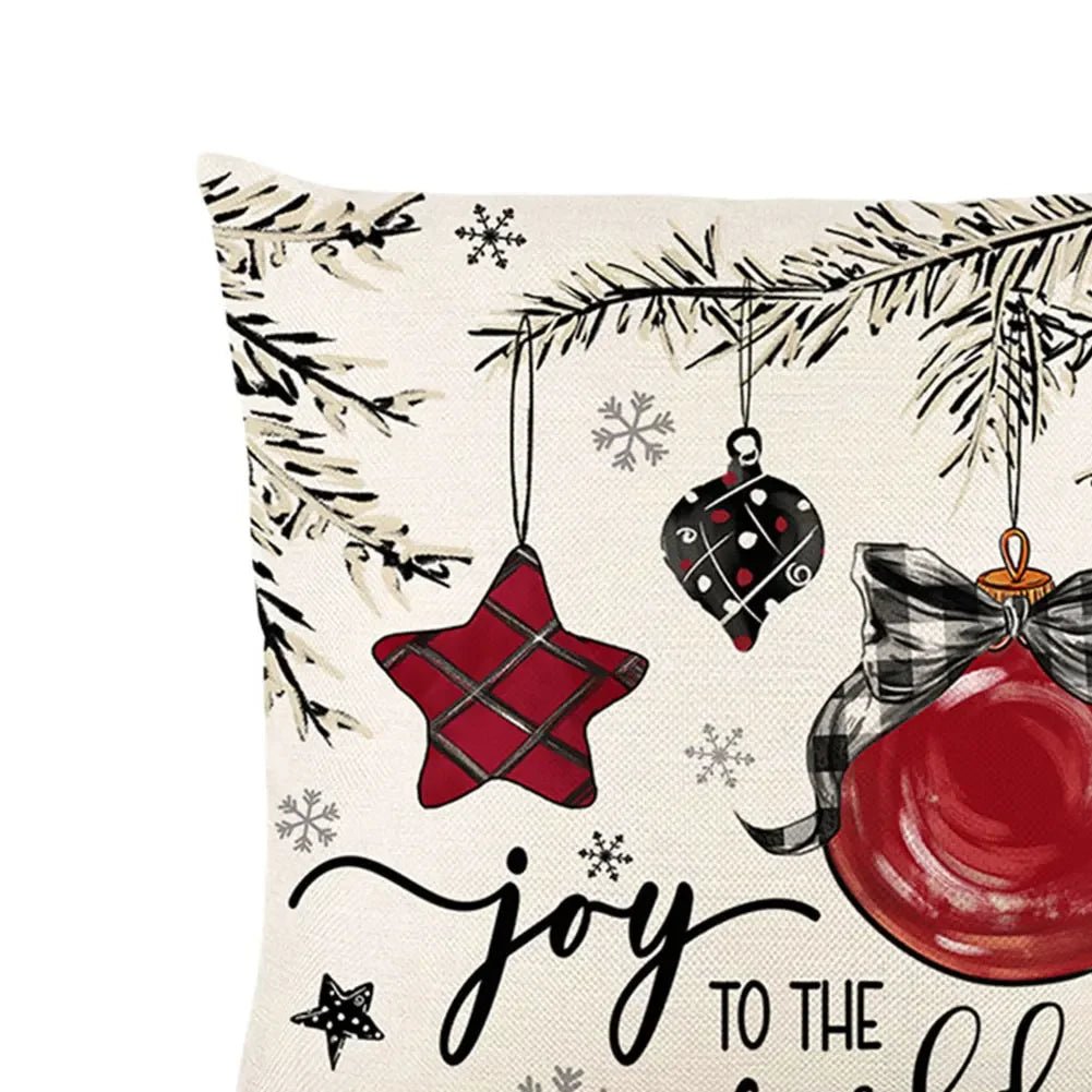 Christmas Linen Cushion Covers Enhance Your Home with Festive and Durable Design for Cozy Winter Decor - silverfoxgoods