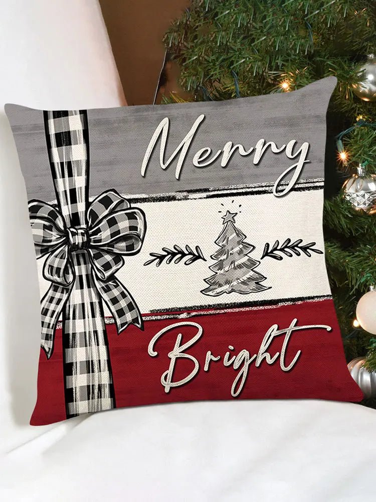Christmas Linen Cushion Covers Enhance Your Home with Festive and Durable Design for Cozy Winter Decor - silverfoxgoods