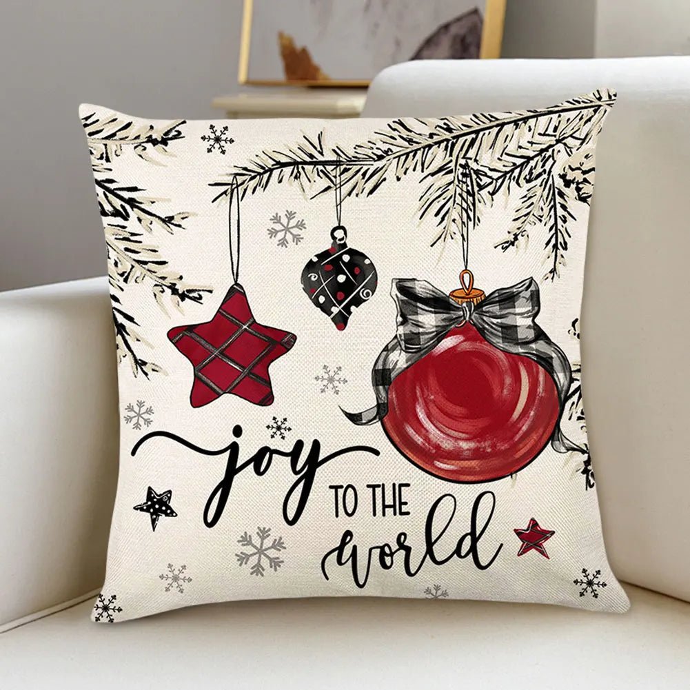 Christmas Linen Cushion Covers Enhance Your Home with Festive and Durable Design for Cozy Winter Decor - silverfoxgoods