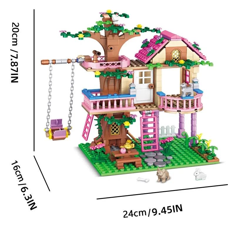 City Treehouse Building Blocks Set for Kids - Birthday Gift - silverfoxgoods