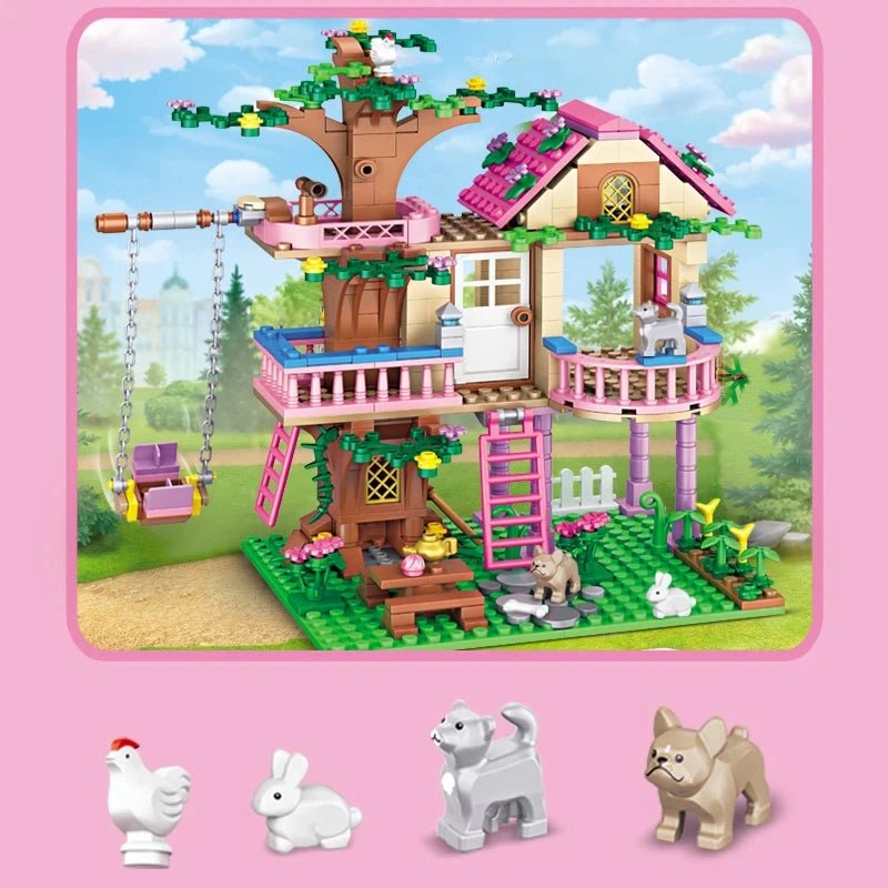 City Treehouse Building Blocks Set for Kids - Birthday Gift - silverfoxgoods