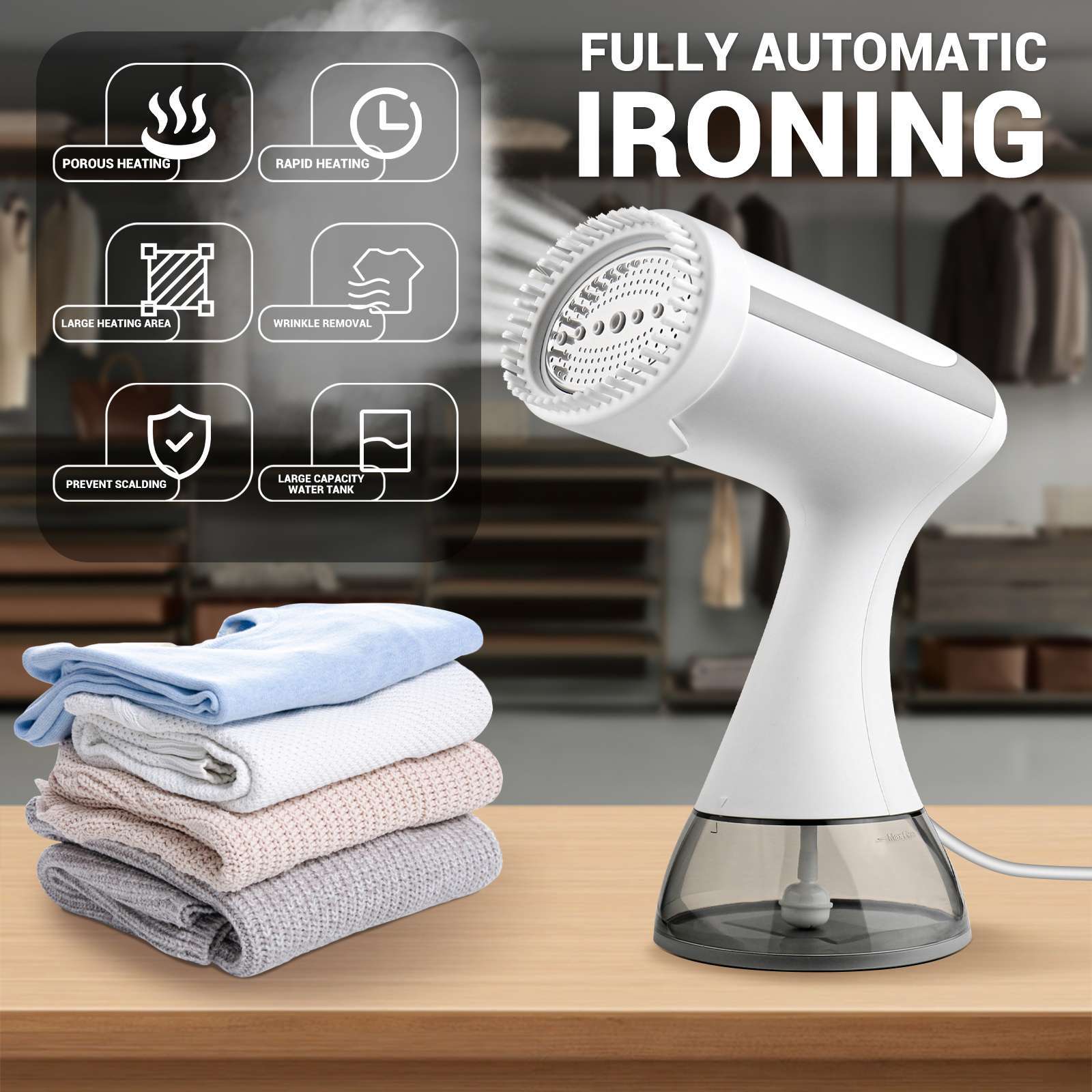 Clothes Steamer Compact And Efficient Suitable For Travel And Home Use For Clothes Cleaning And Ironing - silverfoxgoods