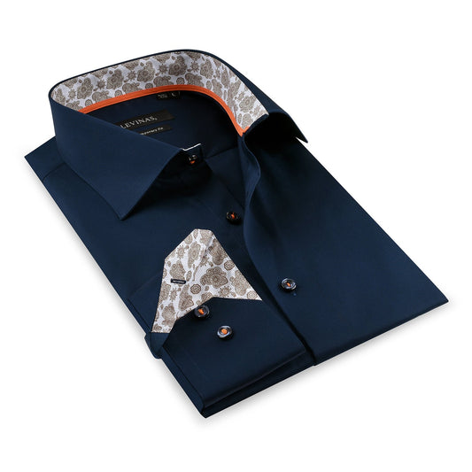 Contrast Collar Button - Up Shirt // Contemporary Fit - contrast trimming - final sale - silverfoxgoods