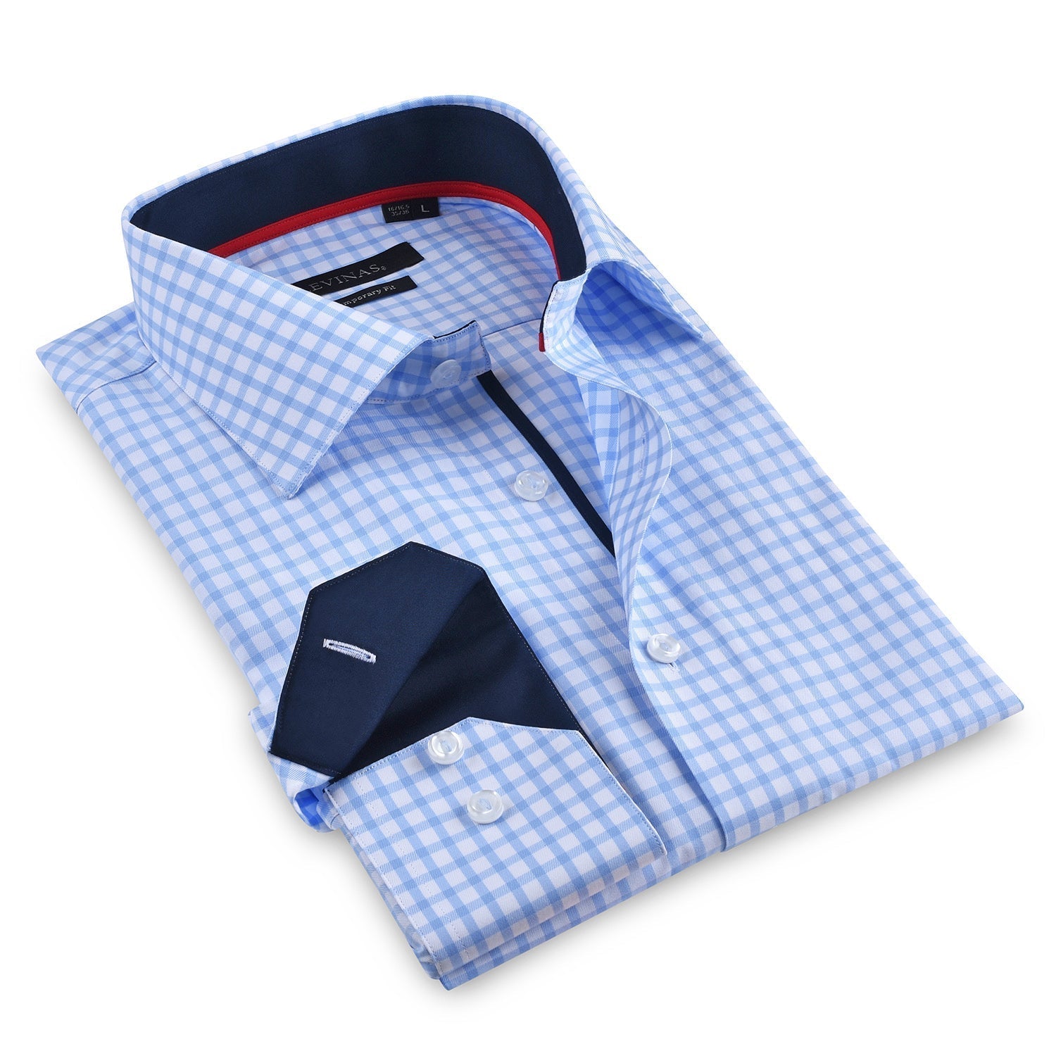 Contrast Collar Button-Up Shirt | silverfoxgoods