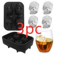 Creative Halloween 3D Silicone Skull Ice Cube Tray - silverfoxgoods