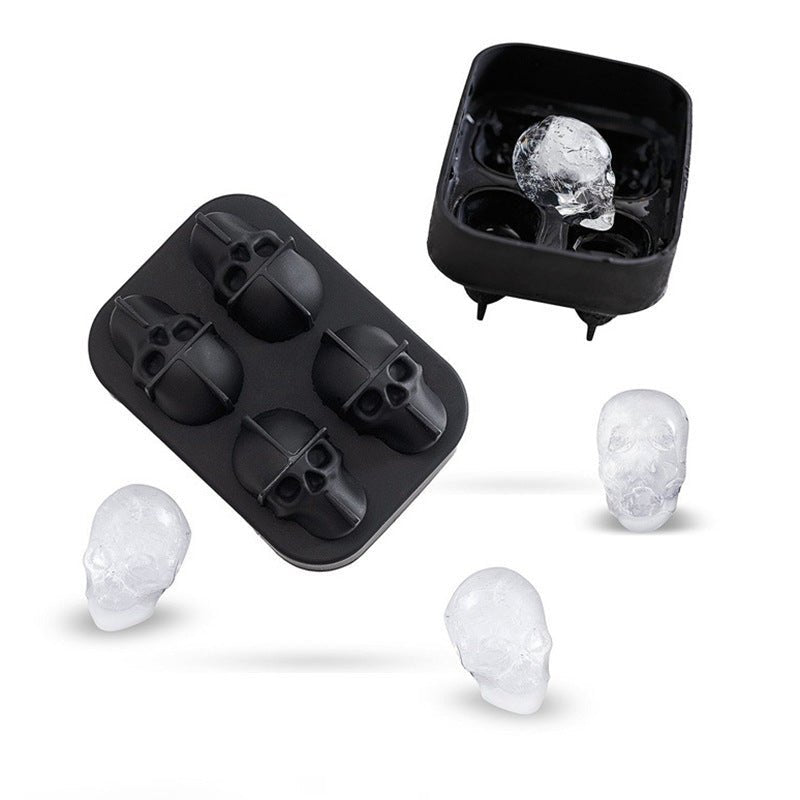 Creative Halloween 3D Silicone Skull Ice Cube Tray - silverfoxgoods