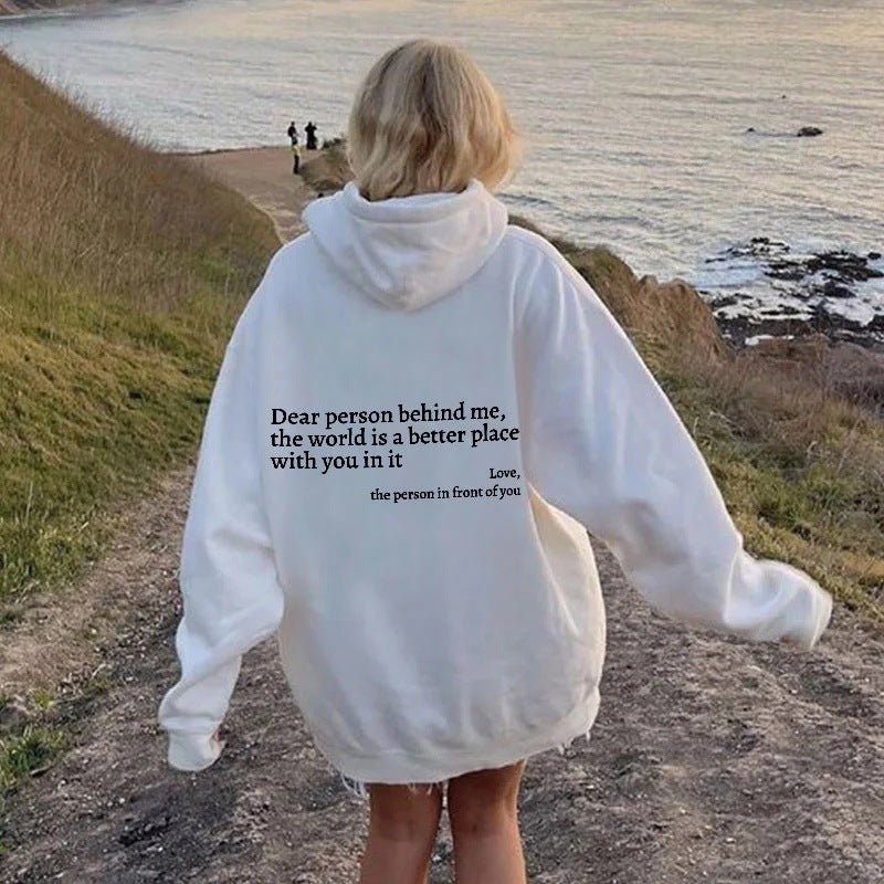 Dear Person Behind Me Hoodie - Spread Love & Positivity - silverfoxgoods