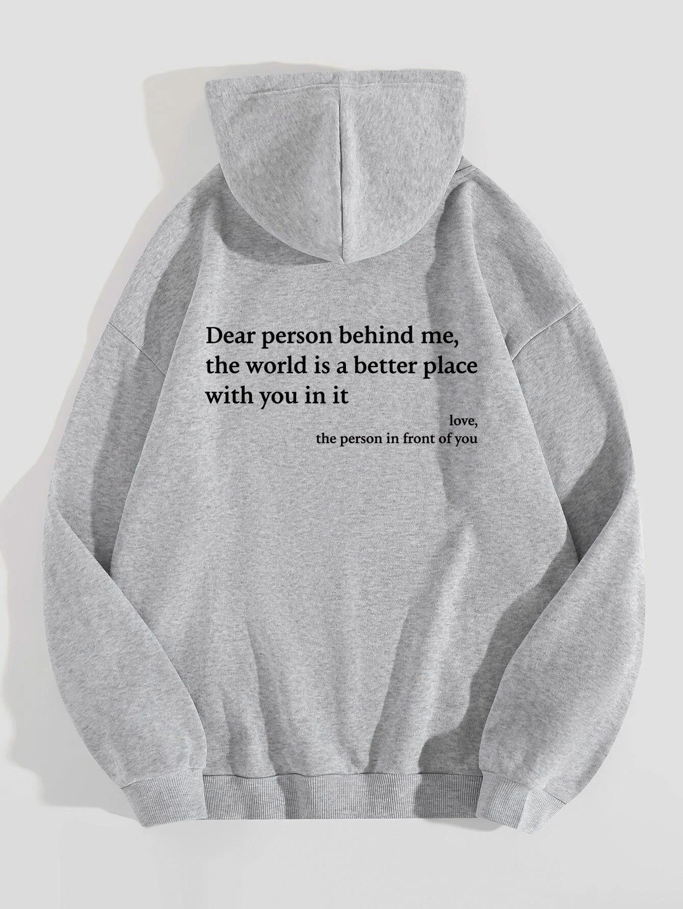 Dear Person Behind Me Hoodie - Spread Love & Positivity - silverfoxgoods