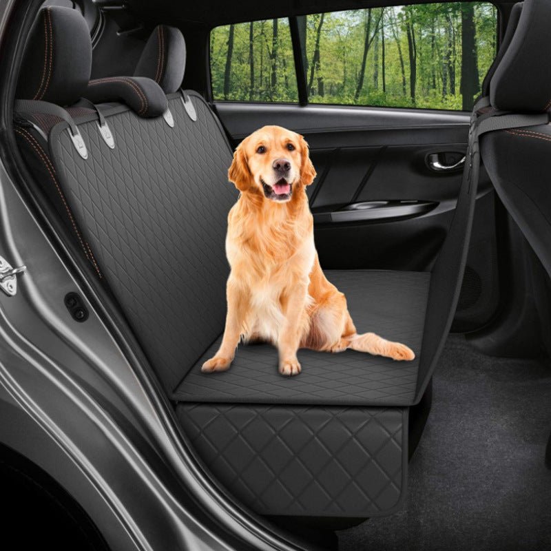 Dog Car Seat Cover View Mesh Pet Carrier Hammock Safety Protector Car Rear Back Seat Mat With Zipper And Pocket For Travel - silverfoxgoods