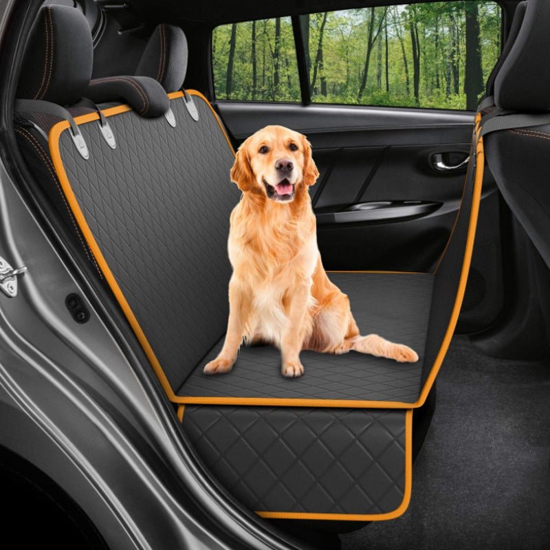 Dog Car Seat Cover View Mesh Pet Carrier Hammock Safety Protector Car Rear Back Seat Mat With Zipper And Pocket For Travel - silverfoxgoods