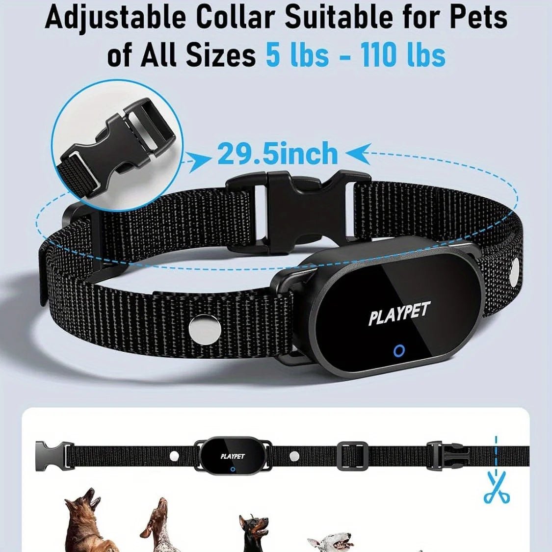 Dog Shock Collar with Remote, Dog Training Electric Collar, Waterproof Rechargeable,Dog Shock Collar with LED Light, Beep, Vibra - silverfoxgoods