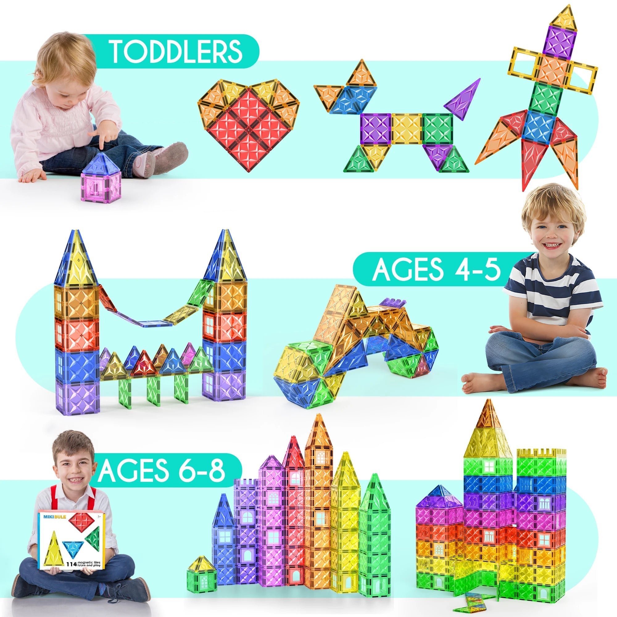 EDUCIRO Magnetic Building Blocks Set for Educational Fun! - silverfoxgoods