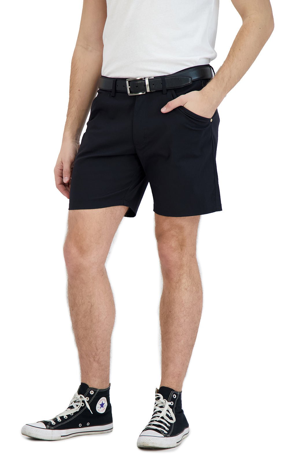 Everyday Stretch Shorts with a Comfortable Built - In Liner - Business Casual Style - Black - silverfoxgoods