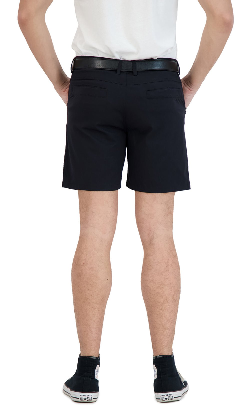 Everyday Stretch Shorts with a Comfortable Built - In Liner - Business Casual Style - Black - silverfoxgoods