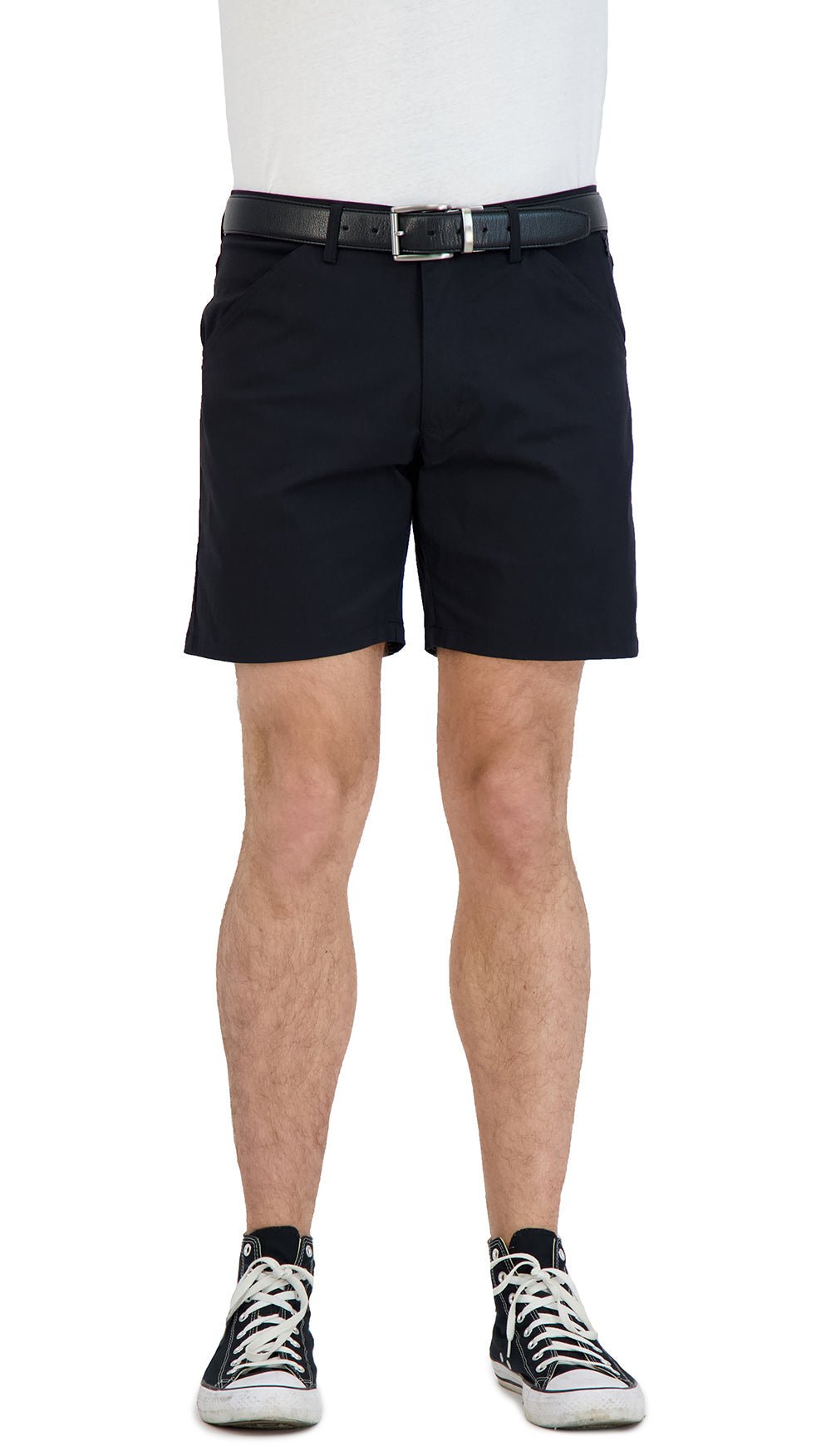 Everyday Stretch Shorts with a Comfortable Built - In Liner - Business Casual Style - Black - silverfoxgoods