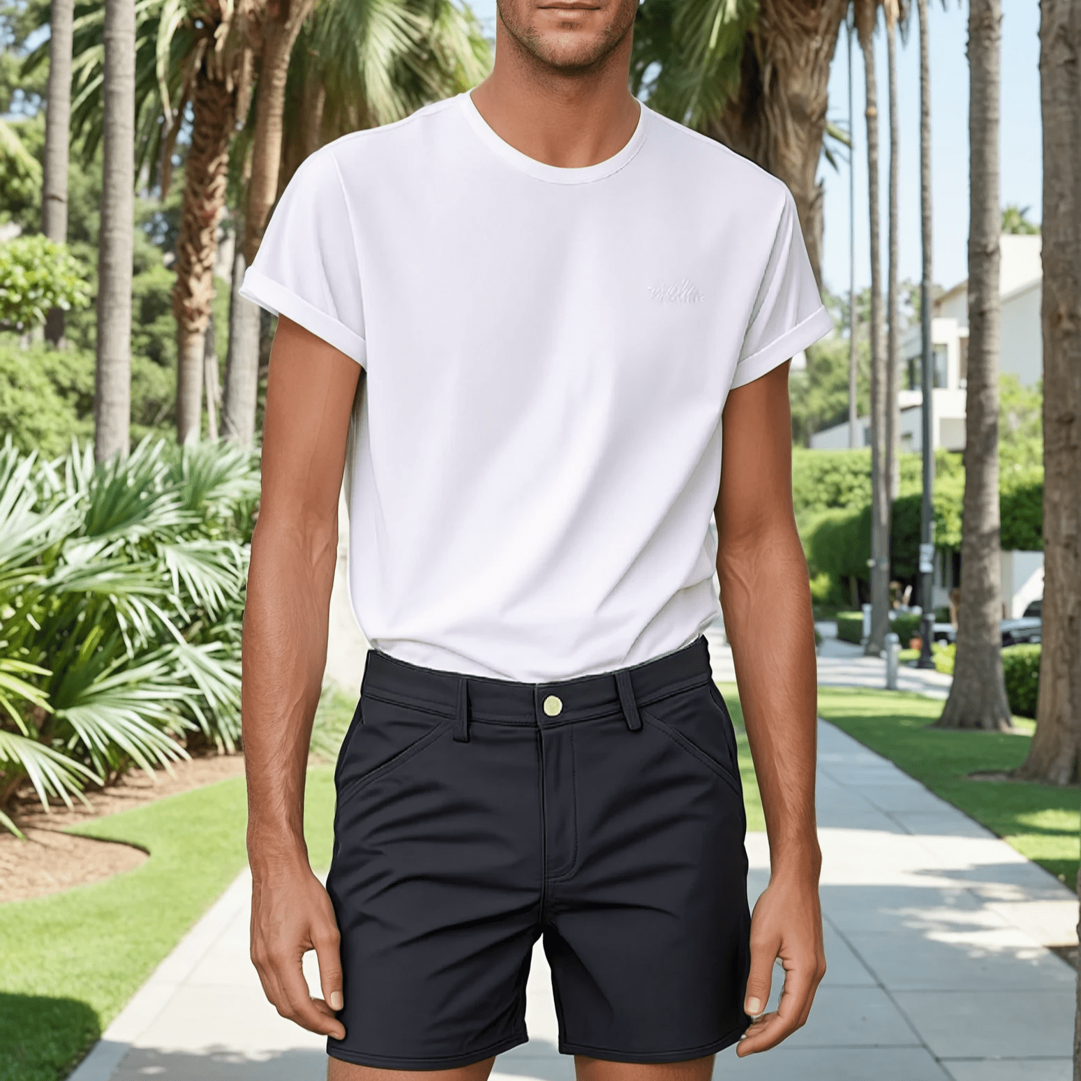 Everyday Stretch Shorts with a Comfortable Built - In Liner - Business Casual Style - Black - silverfoxgoods