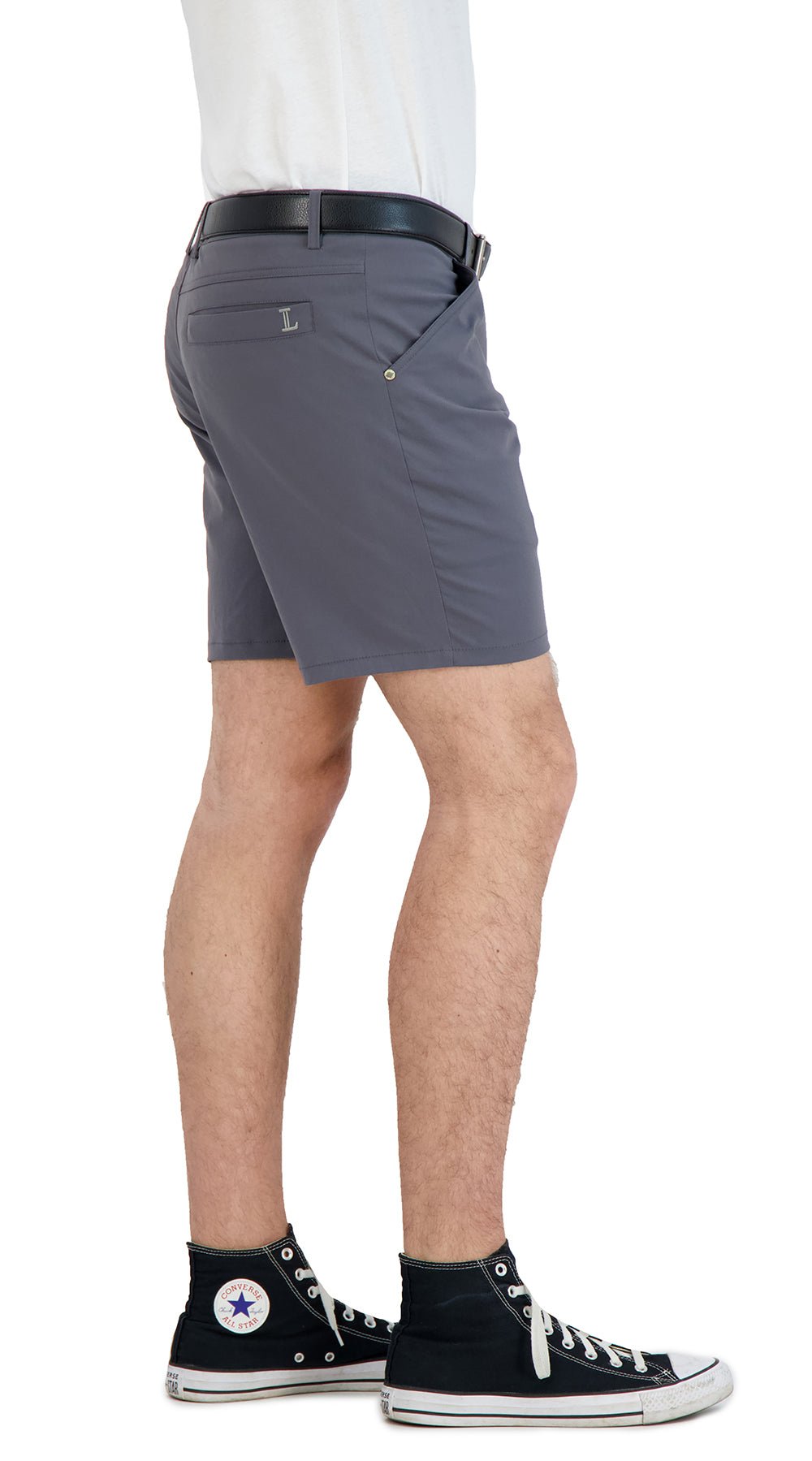 Everyday Stretch Shorts with a Comfortable Built - In Liner - Business Casual Style - Grey - silverfoxgoods