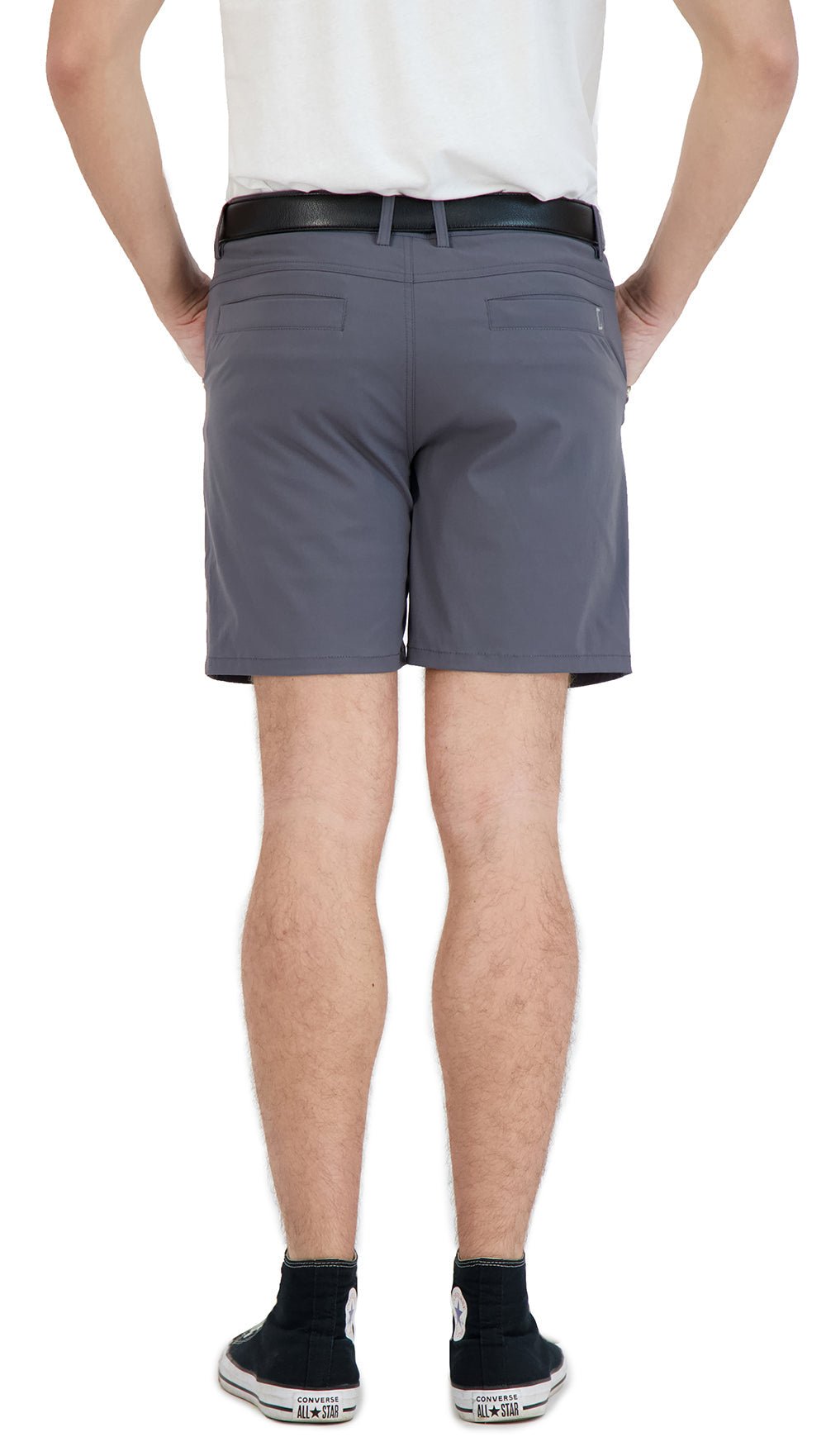 Everyday Stretch Shorts with a Comfortable Built - In Liner - Business Casual Style - Grey - silverfoxgoods