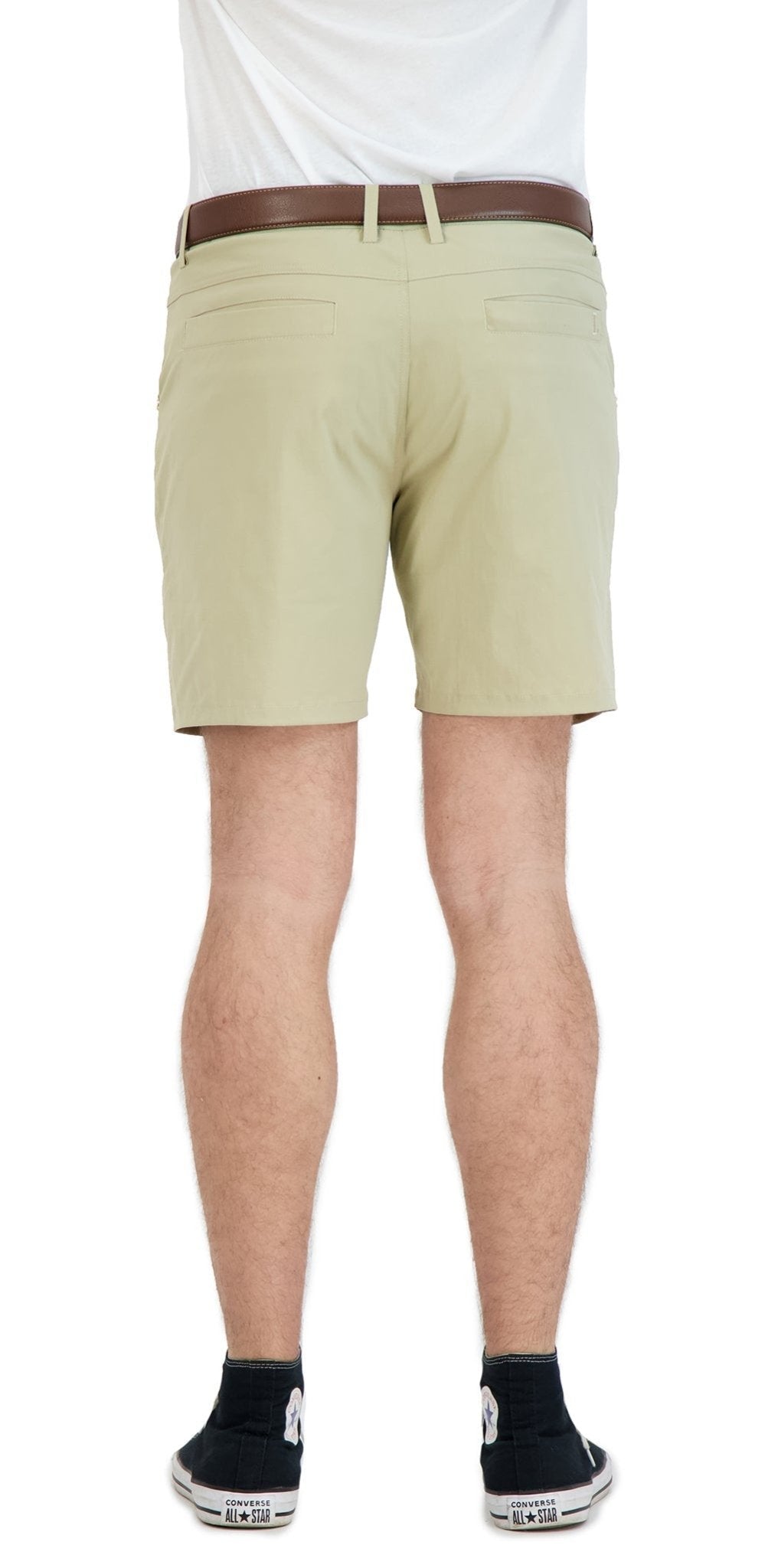 Everyday Stretch Shorts with a Comfortable Built - In Liner - Business Casual Style - Khaki - silverfoxgoods