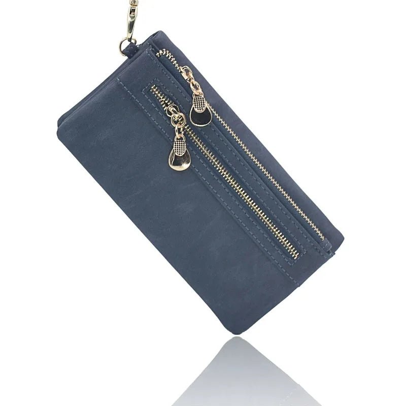 Fashion Zipper Purse Women's Wallets /Clutch Wallet Soft PU Leather Bag - silverfoxgoods