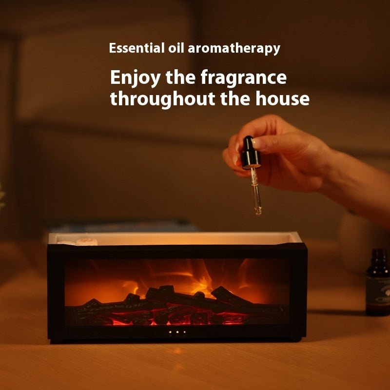 Flame Aromatherapy Machine Essential Oil Diffuser Humidifier 3D Flame Fireplace Machine - silverfoxgoods
