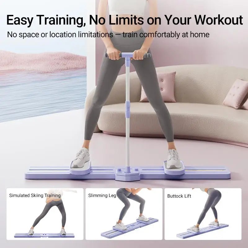 "Foldable 3 - in - 1 Ski Trainer: Leg, Pelvic & Hip Strengthener for Postpartum Women, Home Gym Equipment" - silverfoxgoods